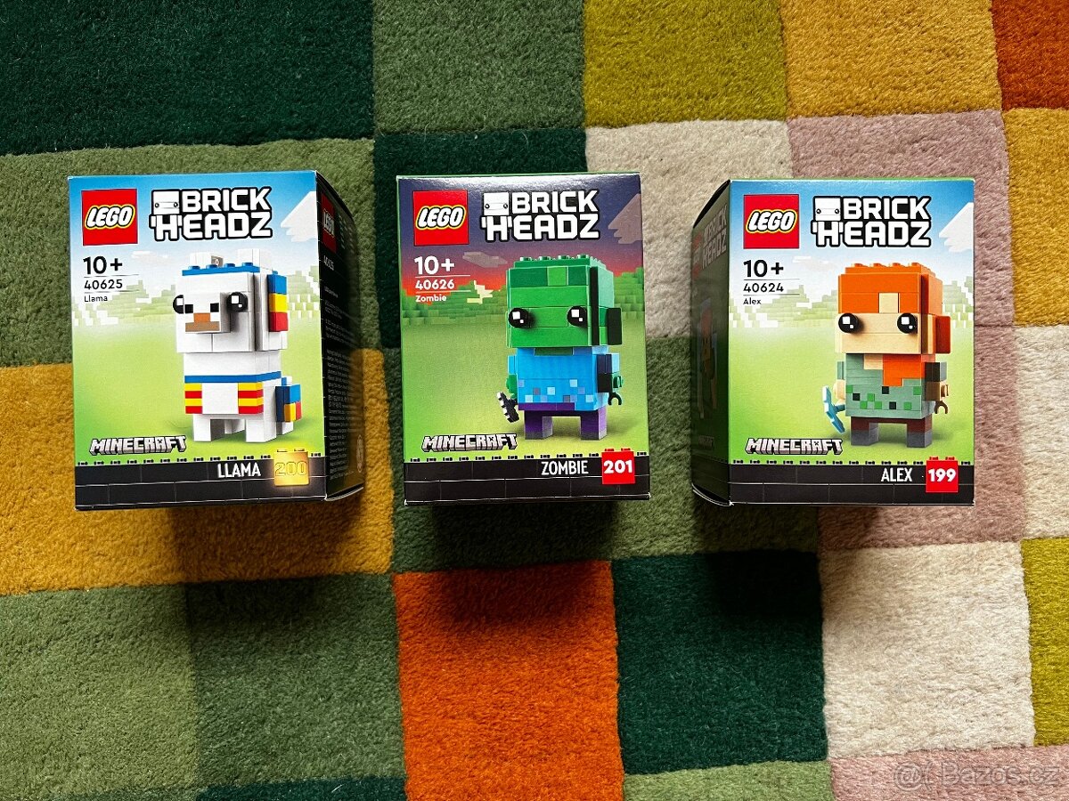 Lego BrickHeadz MInecraft Llama, Zombie a Alex