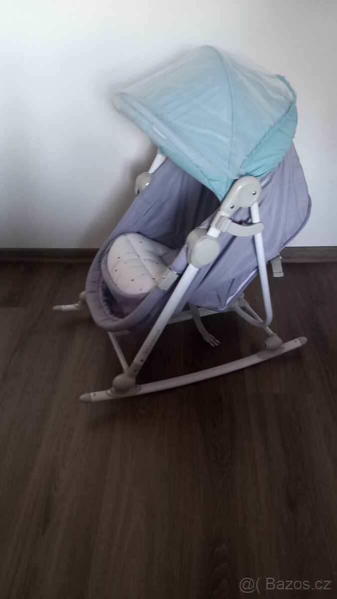 Kolébka/postýlka Kindercraft 3v1 grey/blue