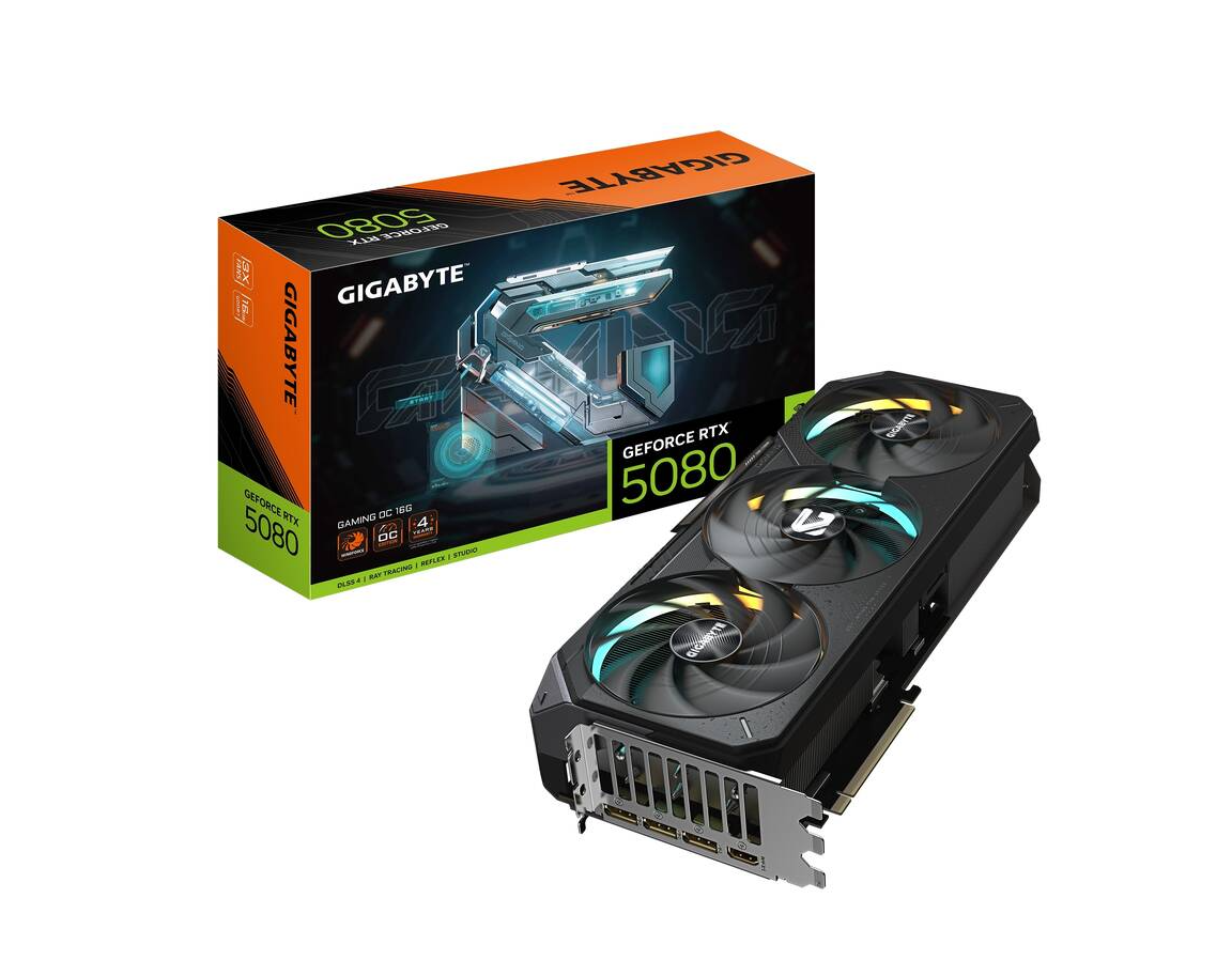 Grafická karta GIGABYTE GeForce RTX 5080 GAMING OC 16G