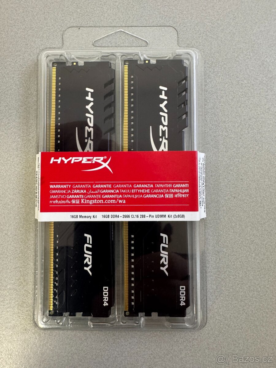 HyperX 16GB KIT DDR4 2666MHz CL16 FURY series