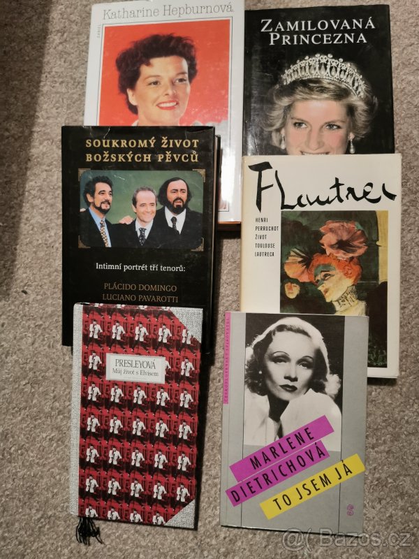 Biografie konvolut - Čejka, Donutil, Lir, Diana, Hepburn