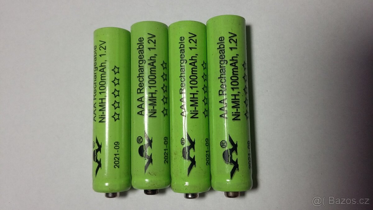 Nabíjecí baterie AAA, 1,2.V , 100 mAh (reálně cca.250mAh)