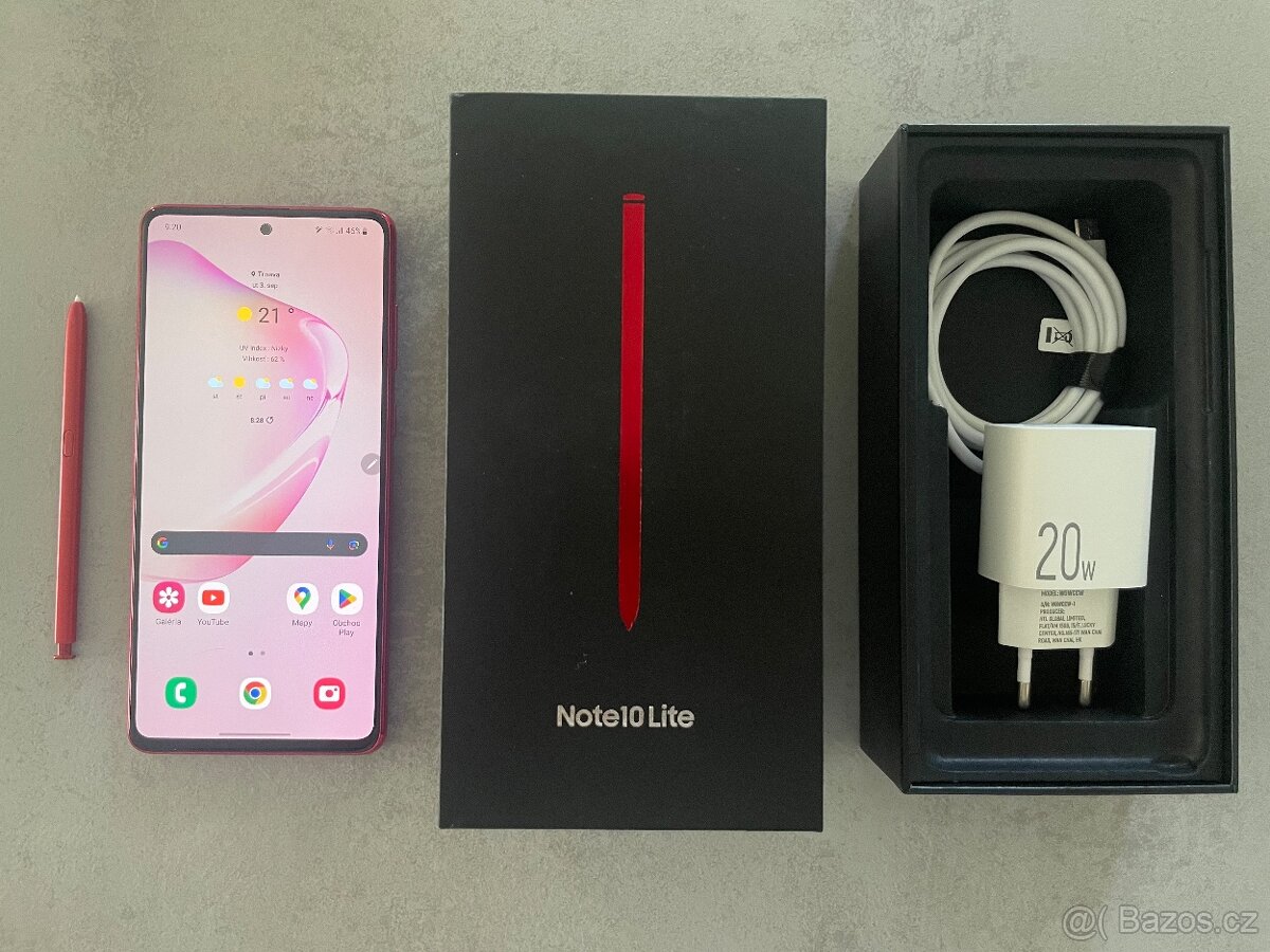 Samsung galaxy Note 10 Lite cardinal red