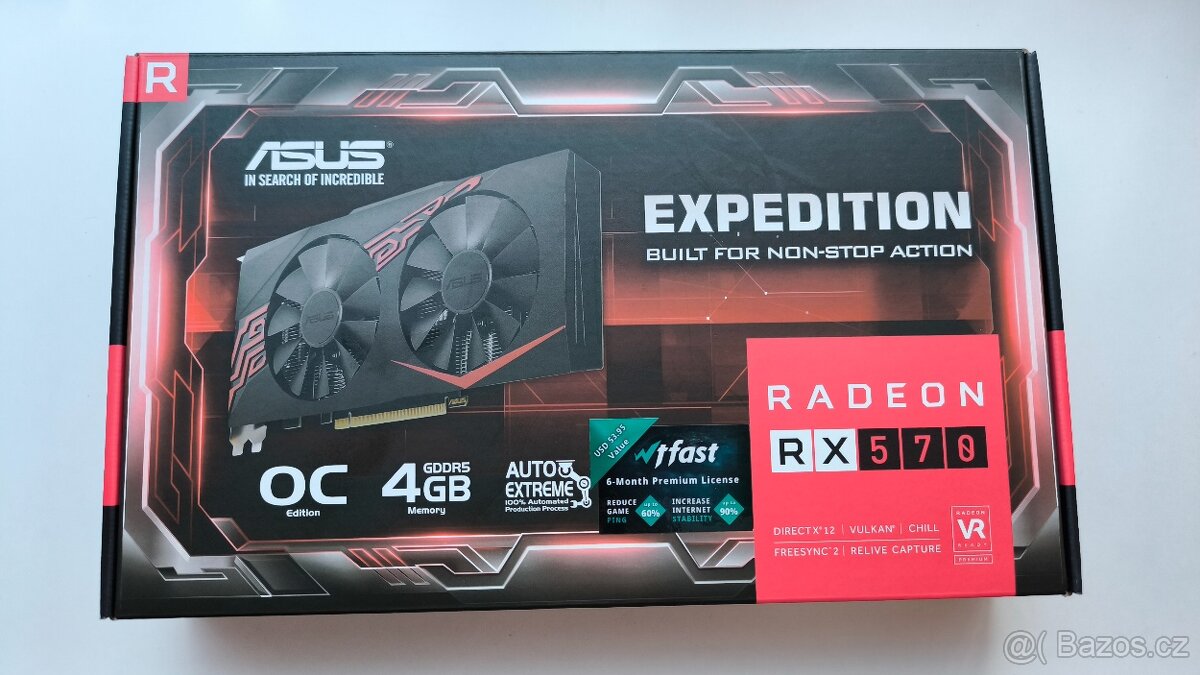 ASUS Radeon RX570 Expedition OC Edition 4GB jako nová