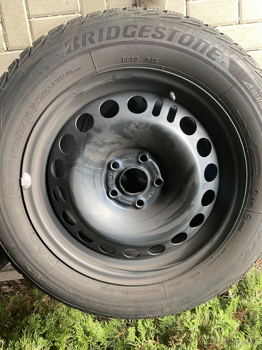 Plechové disky 16” Opel a zimní pneu 205/60/R16