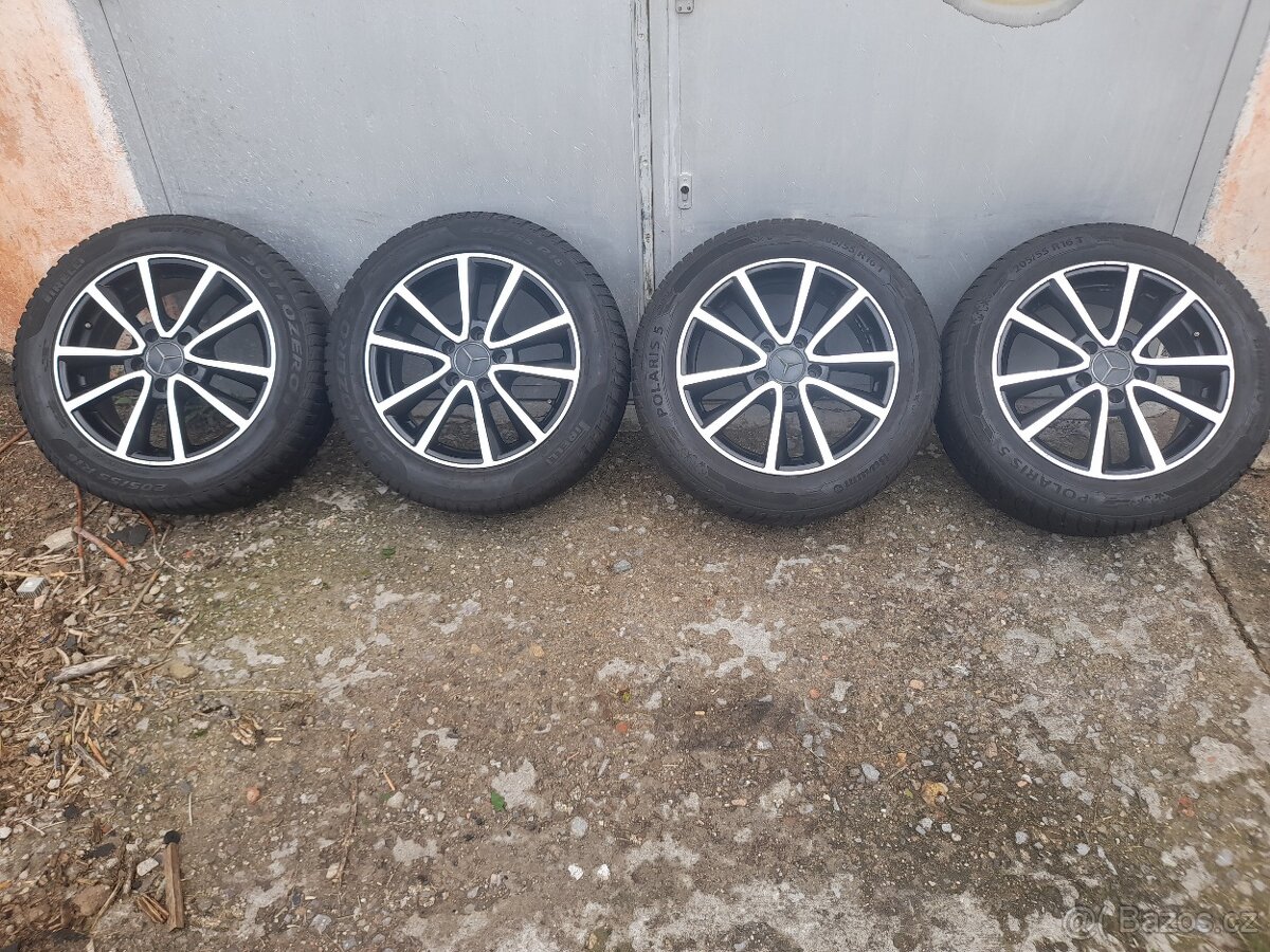 Alu kola 5x112 r16 zimní pneu 205/55/16.Škoda, VW, Seat,Audi