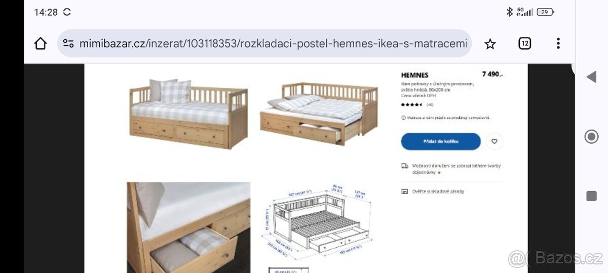 Postel Hemnes IKEA