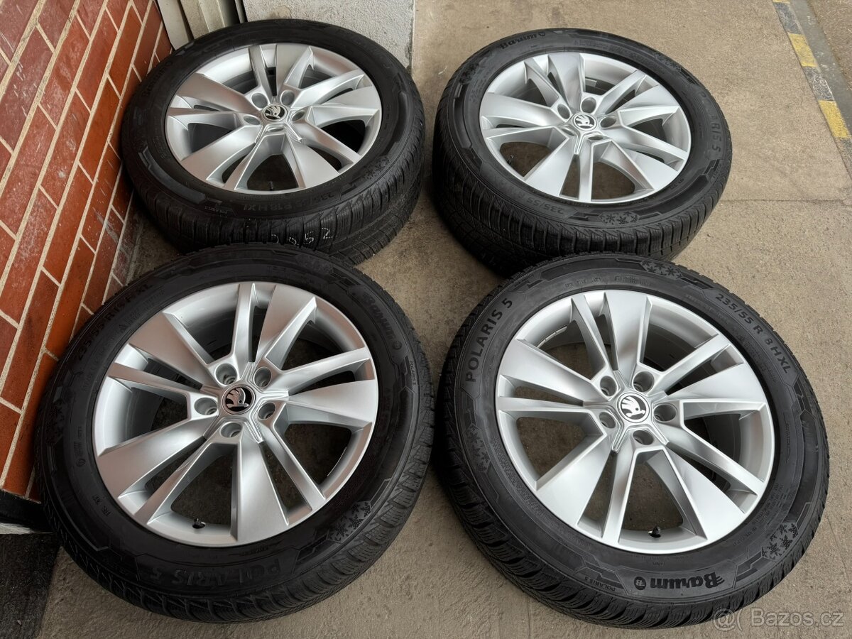 Alu 18" 5x112, orig. škoda Triton KodiaQ, Zimní 85%