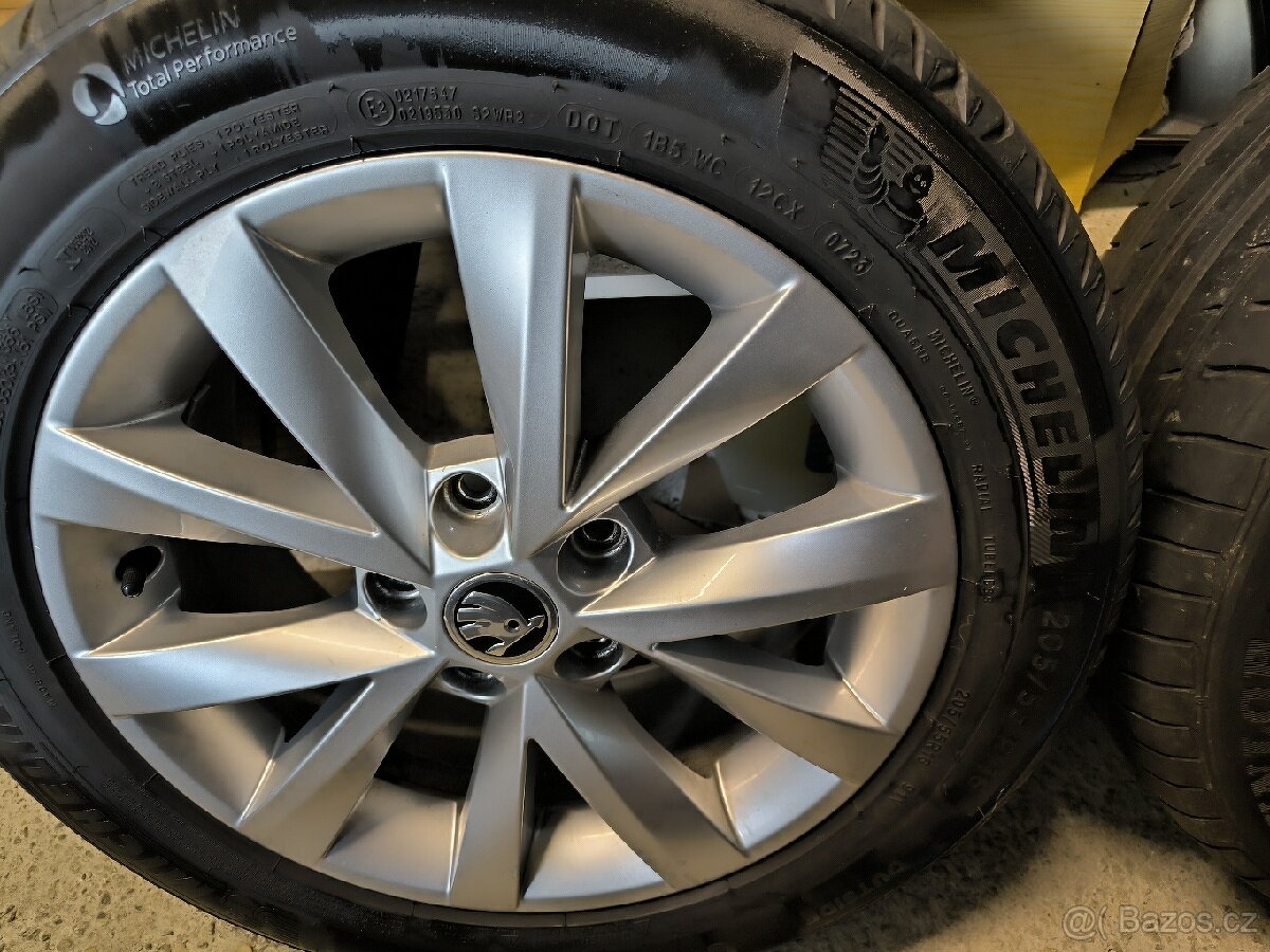 Alu kola Škoda Octavia 3 5x112 r16 Originál,pneu7mm205/55/16