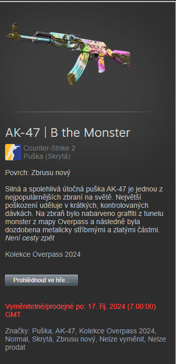 CSGO Ak-47 B The Monster - Plzeň | Bazoš.cz