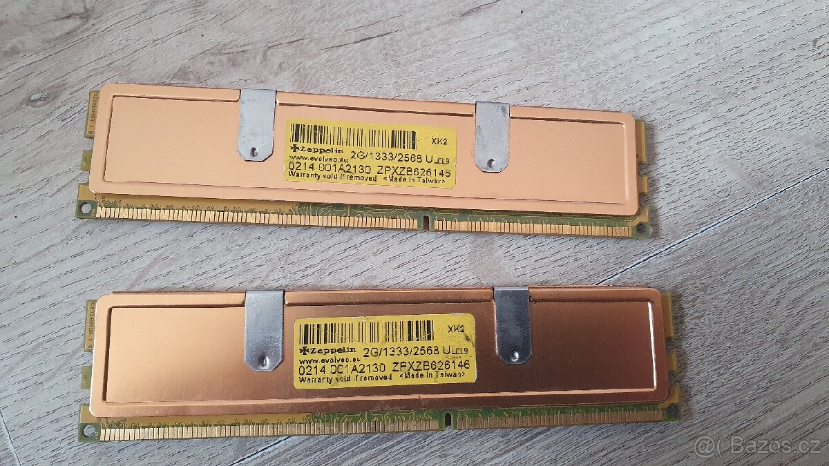 Paměti RAM Zeppelin (2x2GB) 1333Mhz CL9