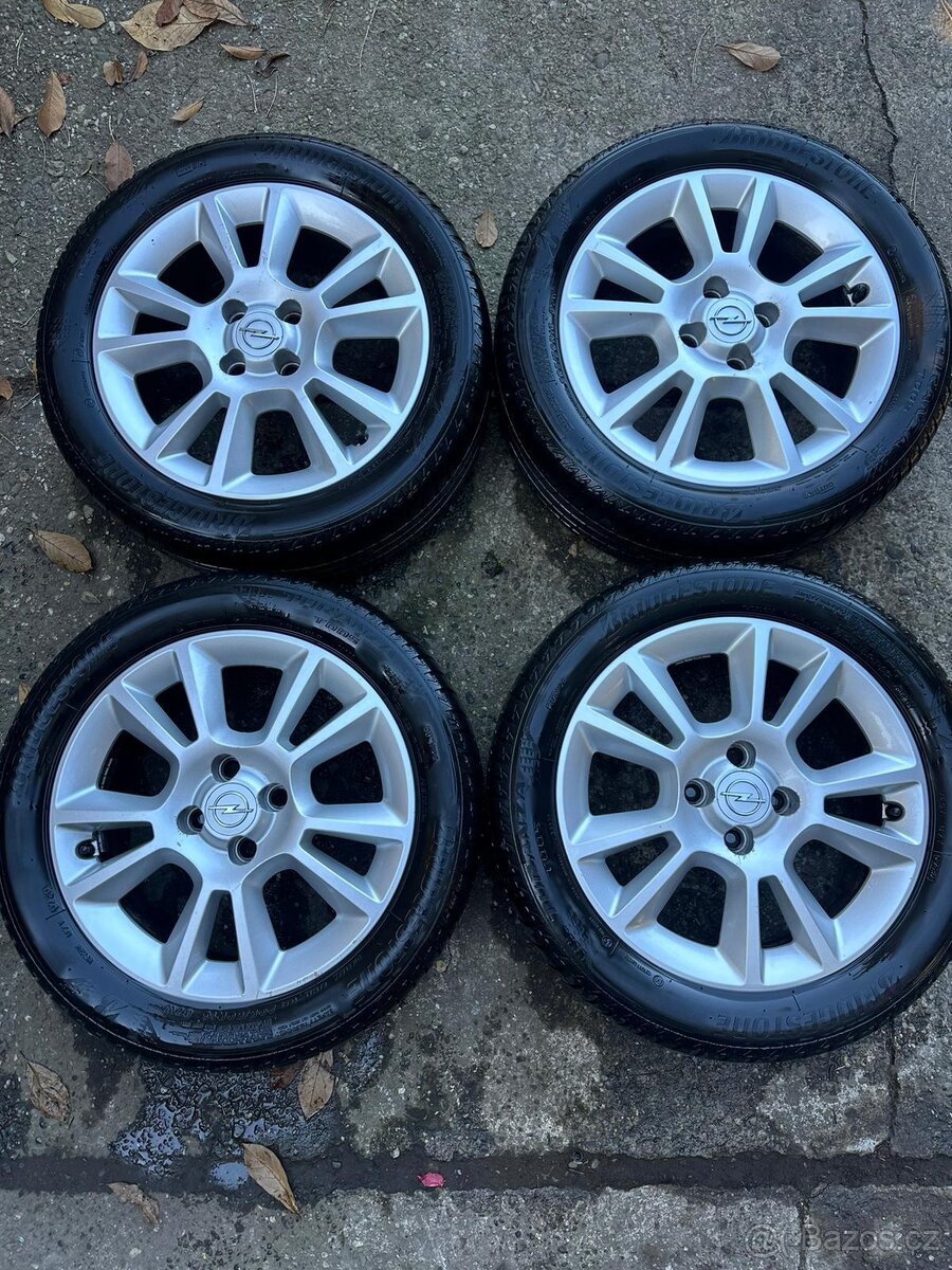 OPEL ALU kola R16 s pneu BRIDGESTONE TURANZA  205/50 R16