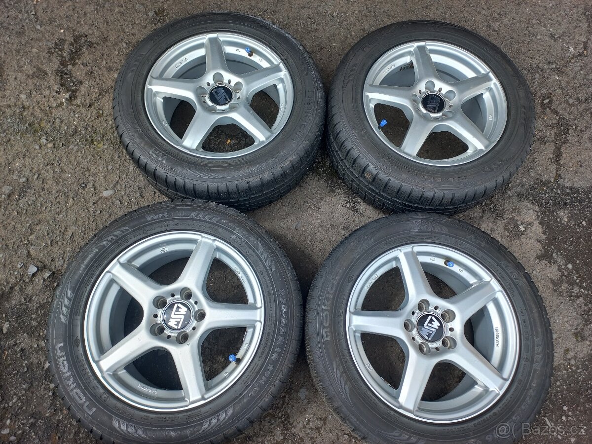 Prodám sadu ALU kol MSW 225/55R16 zimní