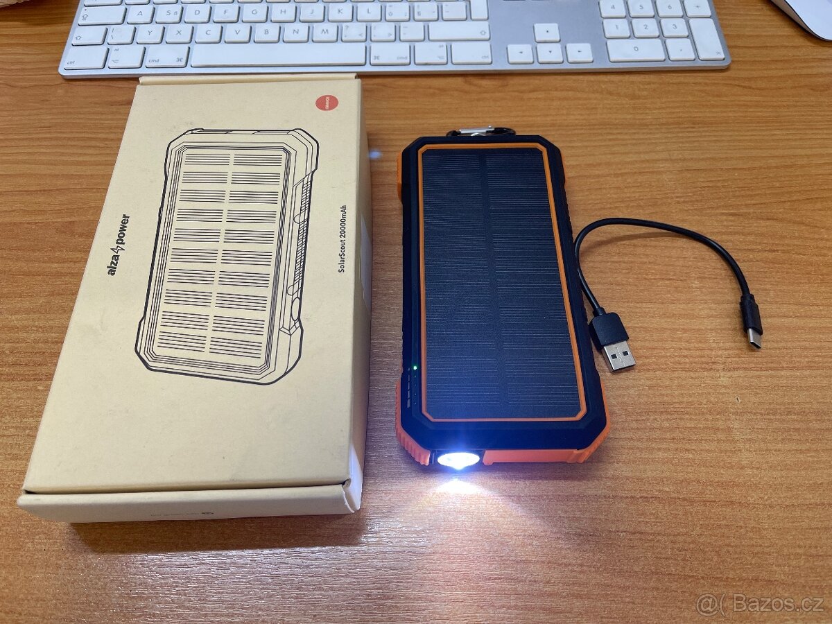 Solární Powerbanka SolarScout 20000mAh oranžová