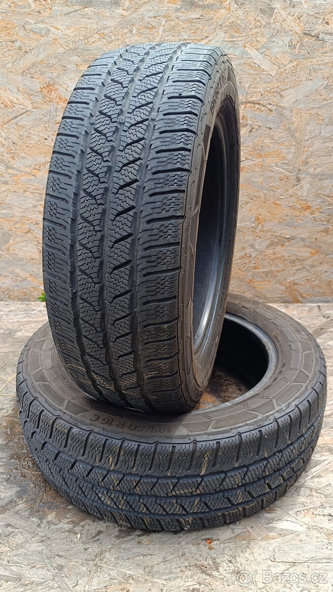 K32 - 2x ZIMNÍ  CONTINENTAL - 195/60 R16 C 99/97T  - 5,4mm