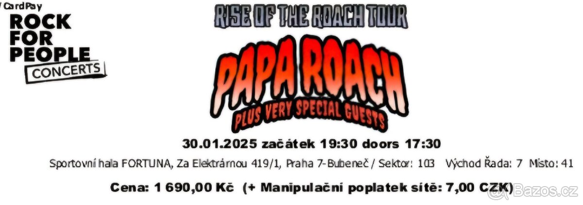 Papa Roach 30.1. Praha