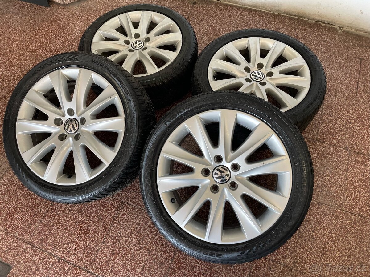 Originál Volkswagen ALU kola 5x112 r17 zimní pneu 7mm