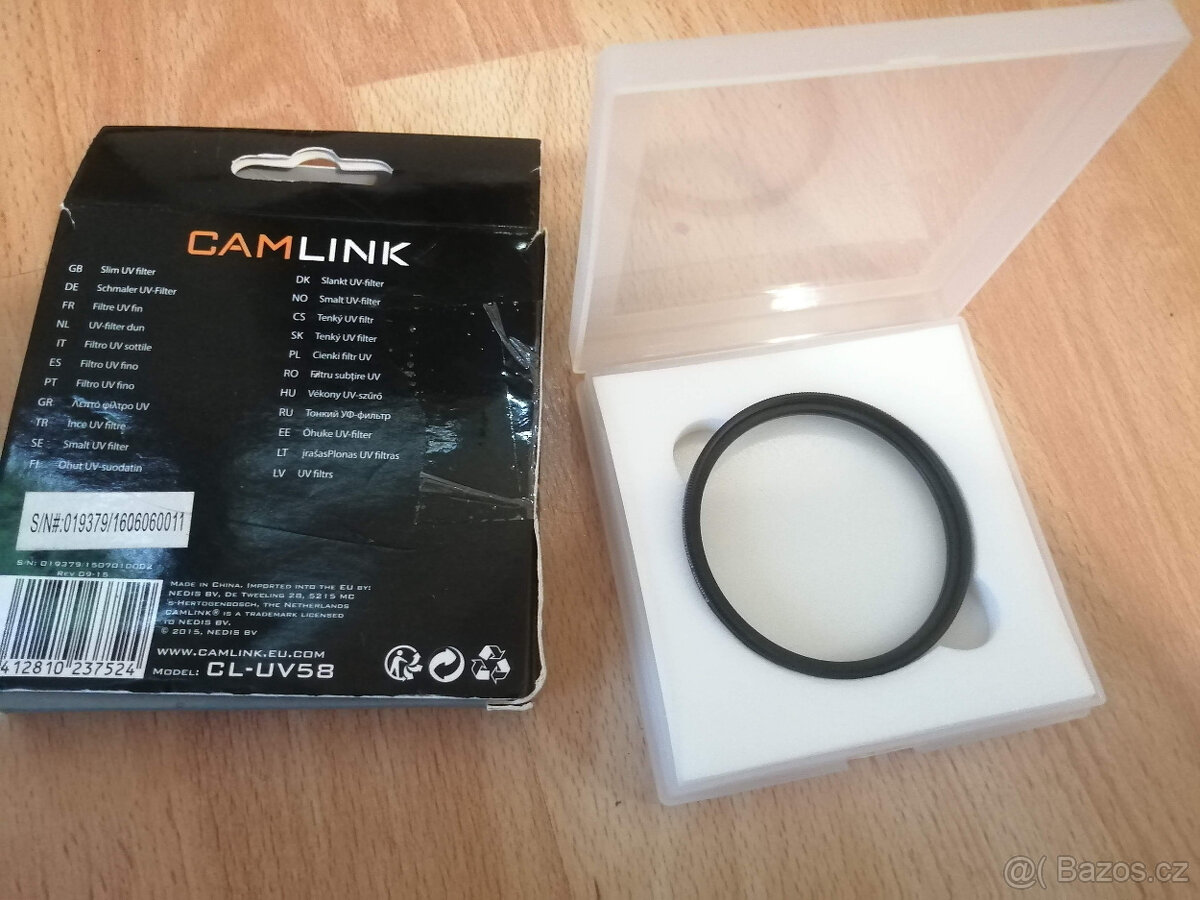 UV filtr Camlink, 58 mm, Nový