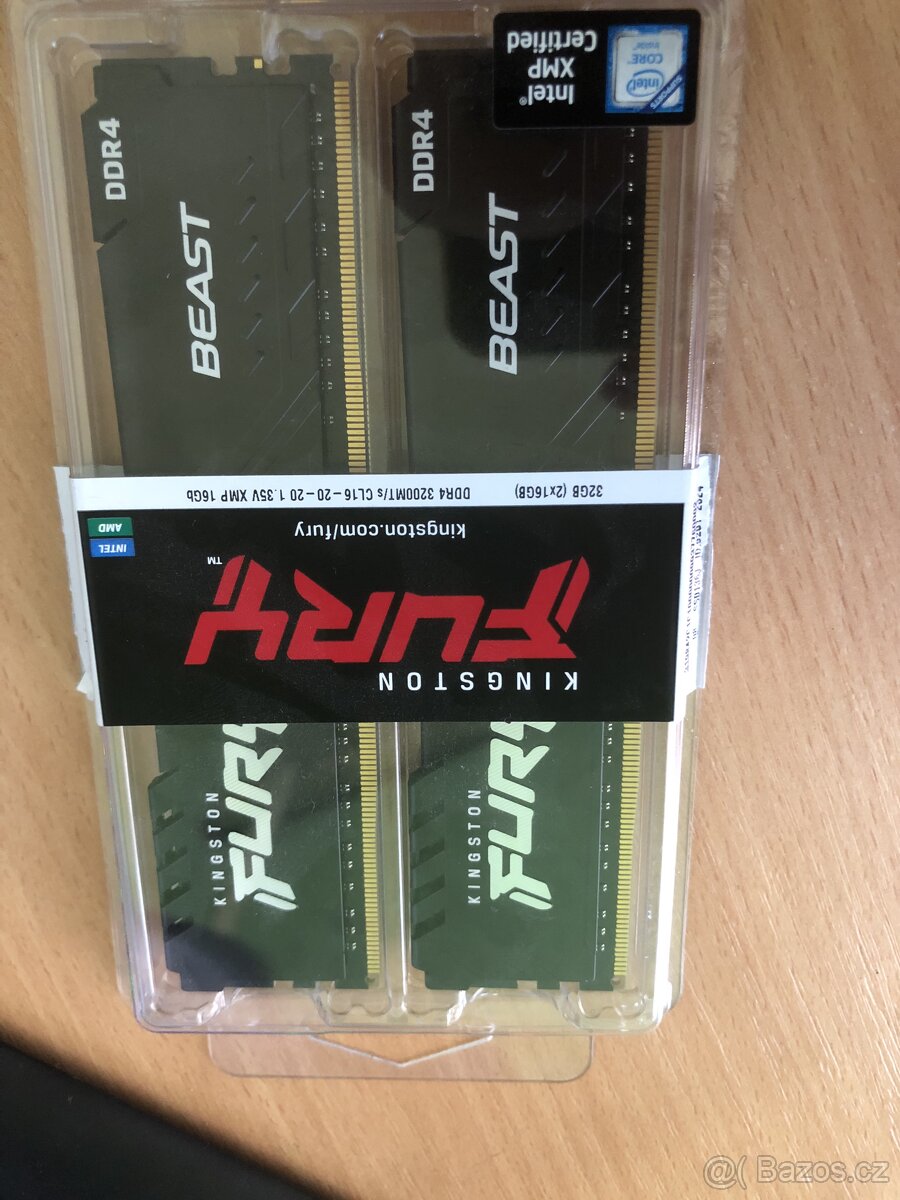 Kingston Fury Beast Black 32GB (2x16GB) DDR4 3200 CL16