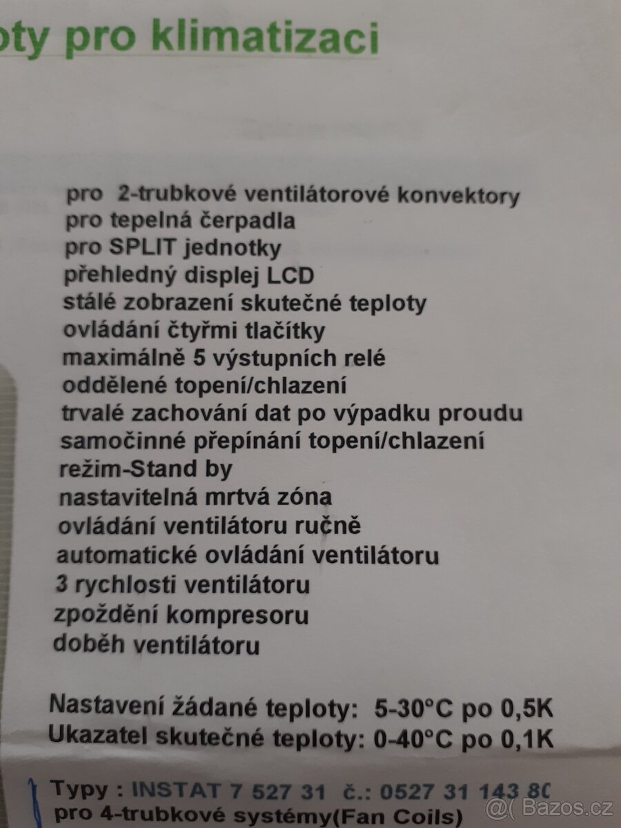 Regulátor teploty INSTAT 7