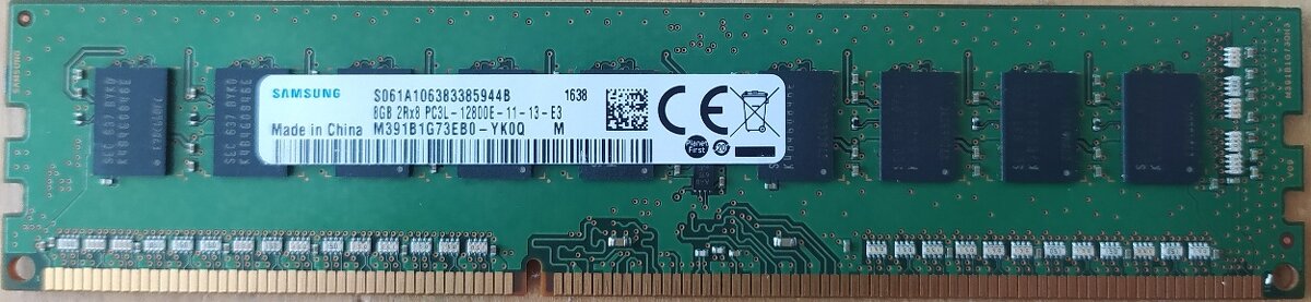 Samsung 8GB DDR3-1600 ECC UDIMM PC3L-12800E