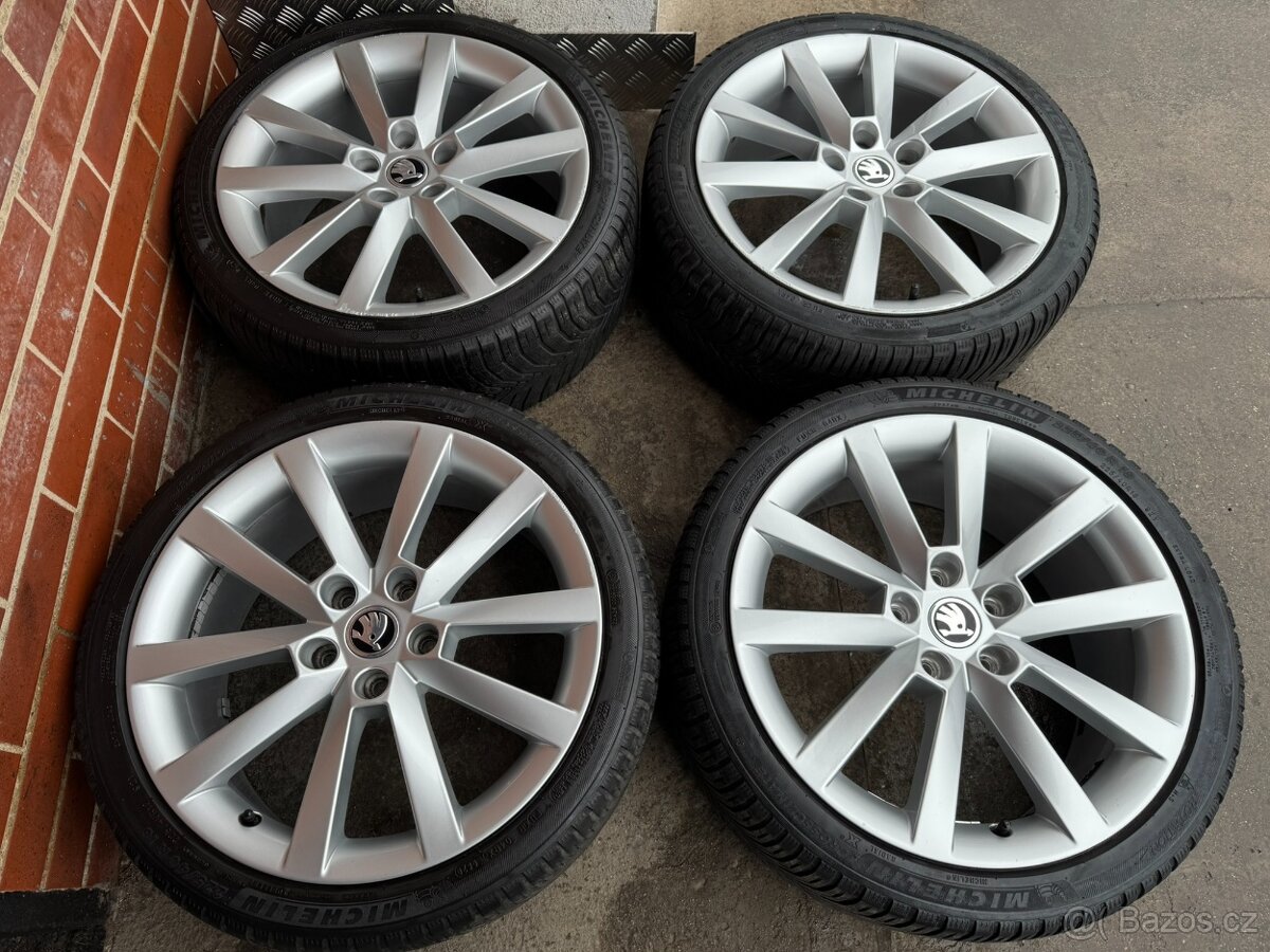 Alu 18" 5x112 škoda ALARIS O3  pneu 70%