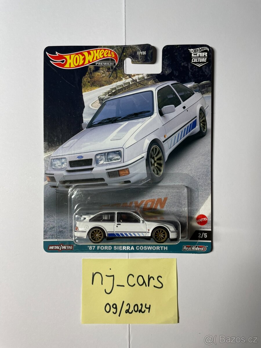 Hot Wheels Premium ´87 Ford Sierra Cosworth (poškozená karta