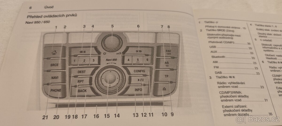 OPEL návod autorádio a informační systém více typů Navi + CD