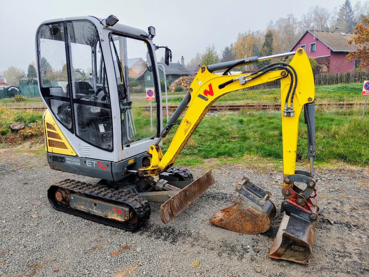 Minibagr WACKER-NEUSON rok2017 ET16 roztah. podv. + 2 lžíce