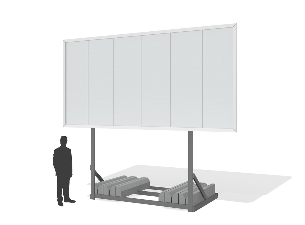 Reklamní oboustranný mobilní billboard 504x238cm