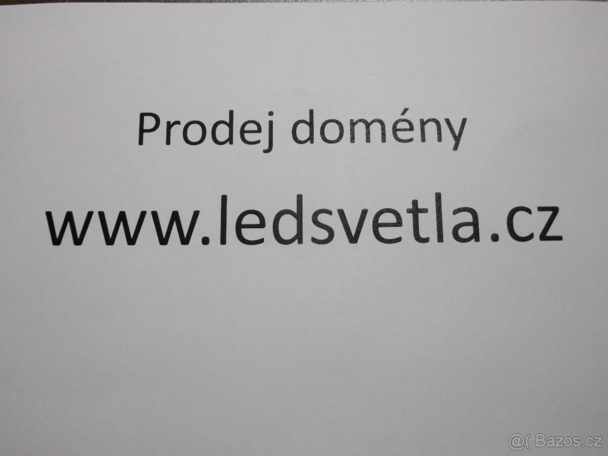 doména www.ledsvetla.cz  PRODÁM