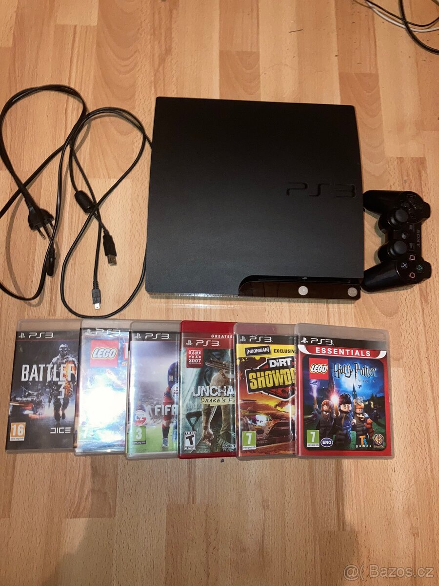 PS3 160GB - jeden ovladac + hry