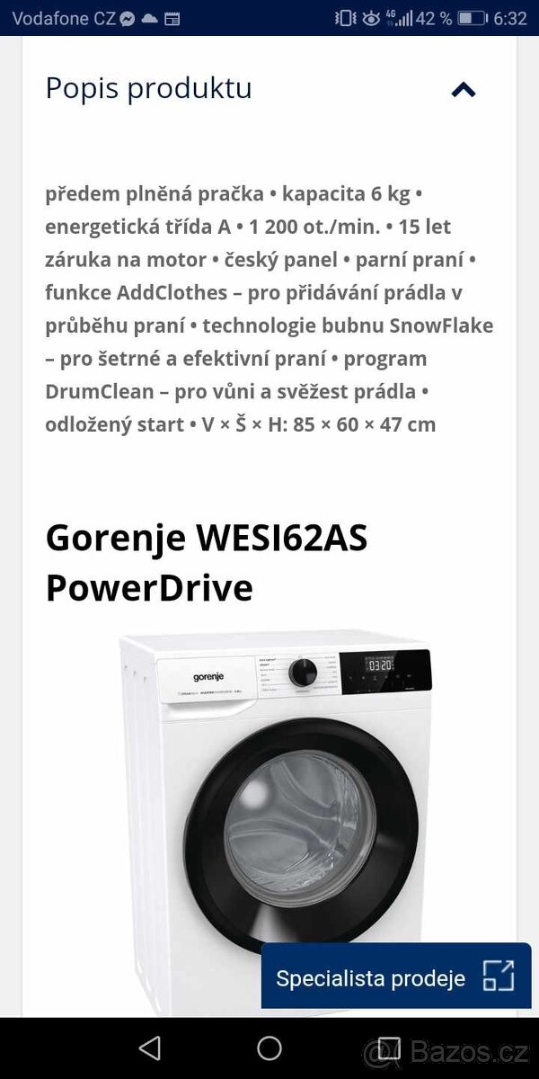 Pračka Gorenje