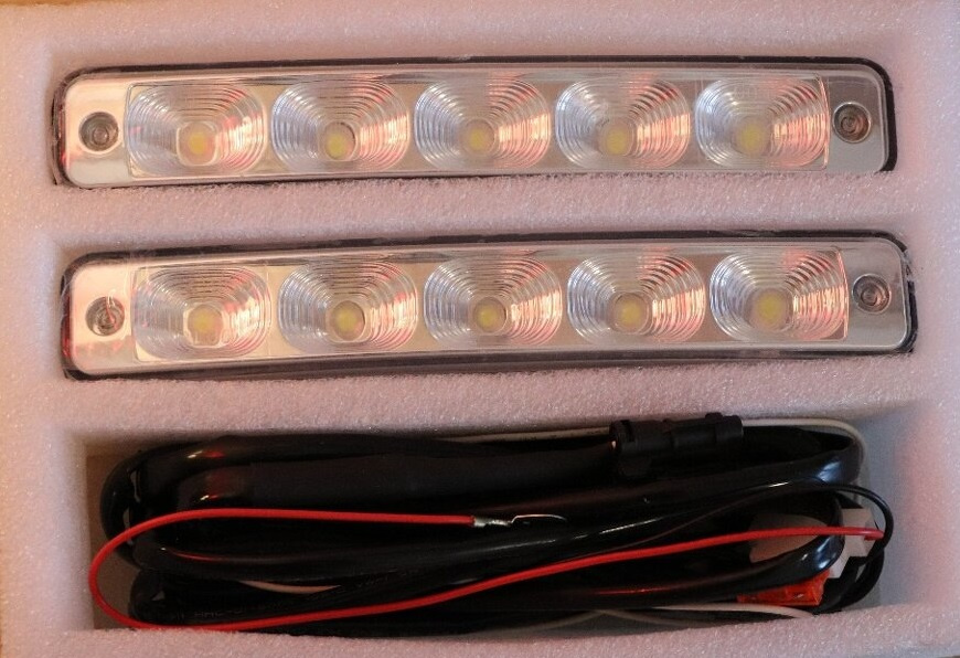 Světla pro denní svícení DRL-2x5 LED.12/24V.