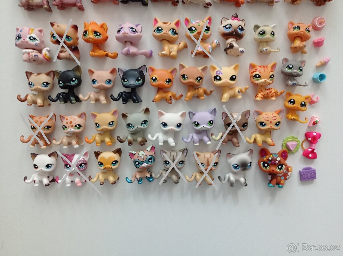 Littlest pet shop kočky , koťata a liška Lps Hasbro