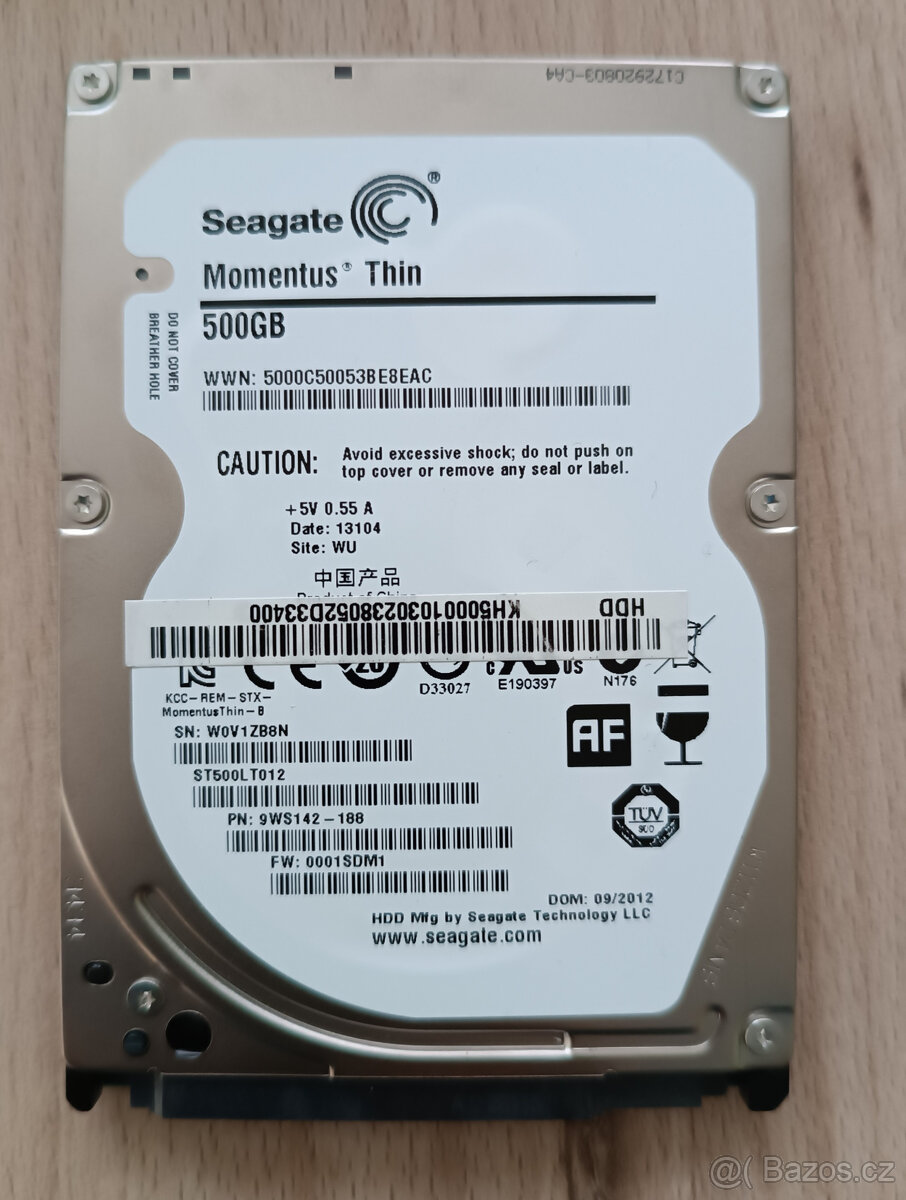 HDD SEAGATE MOMENTUS THIN 500GB