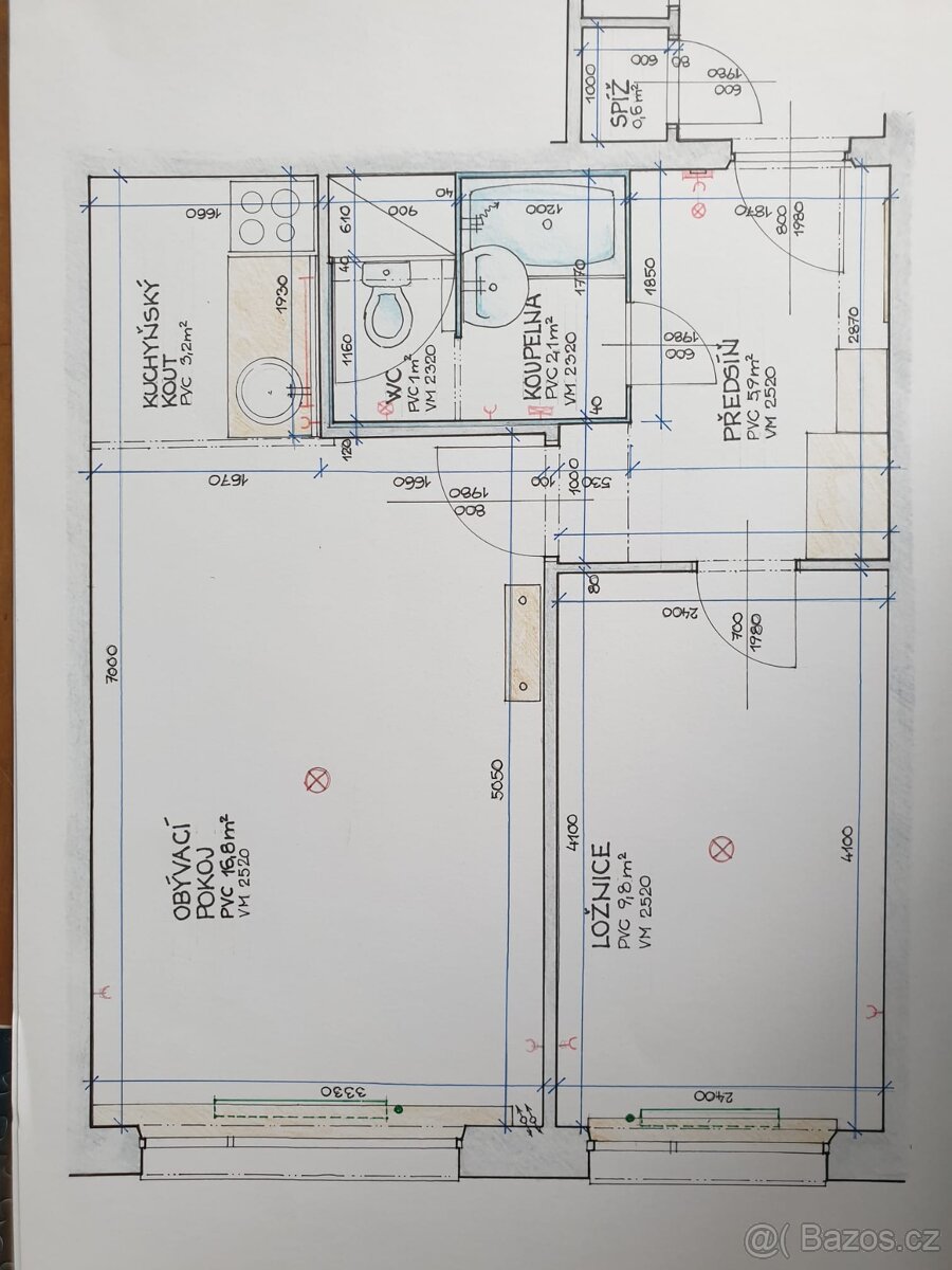 Byt 2+kk, 40m2, Litoměřice