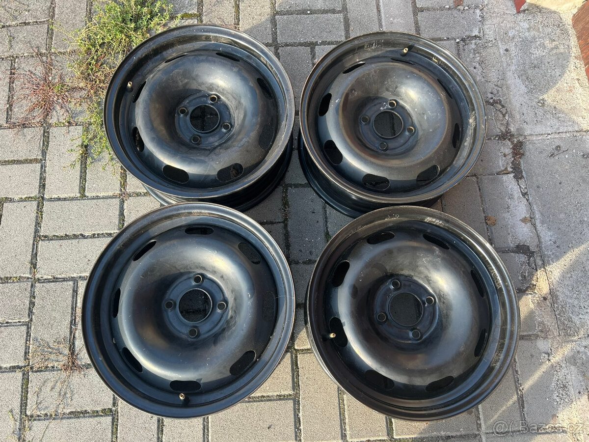 4 ks plechových disků Peugeot, Citröen 15" 4x108 6J et23