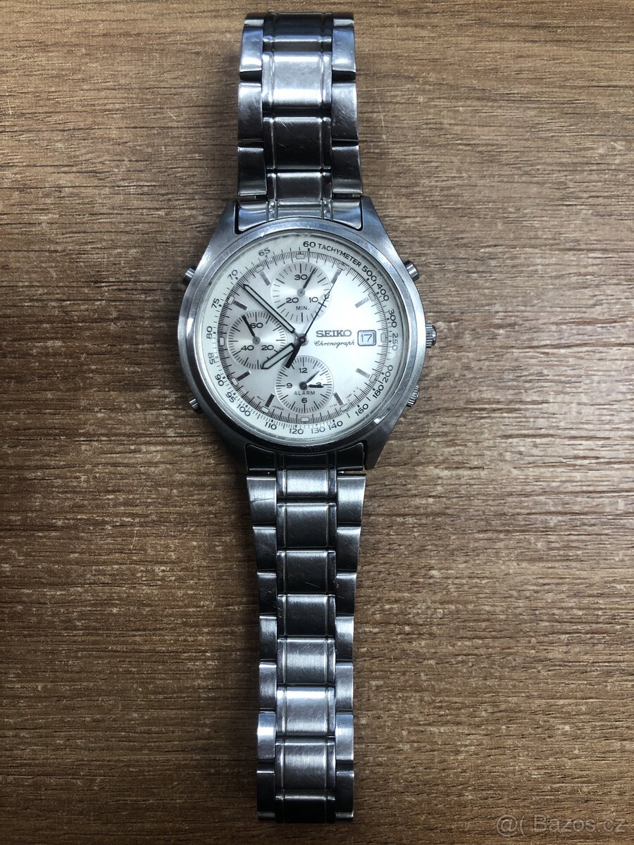 Seiko Chronograph 7T32-7C60 A0 Silver Dial