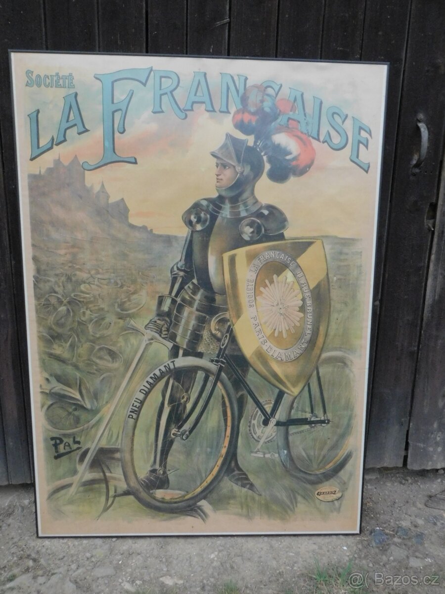 Originální cyklistický reklamní plakát "LA FRANCAISE"