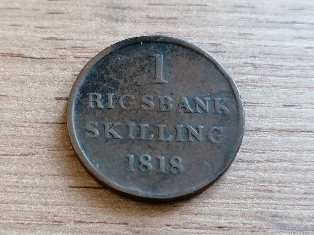 1 Skilling 1818 mince Dánské království Island Grónsko