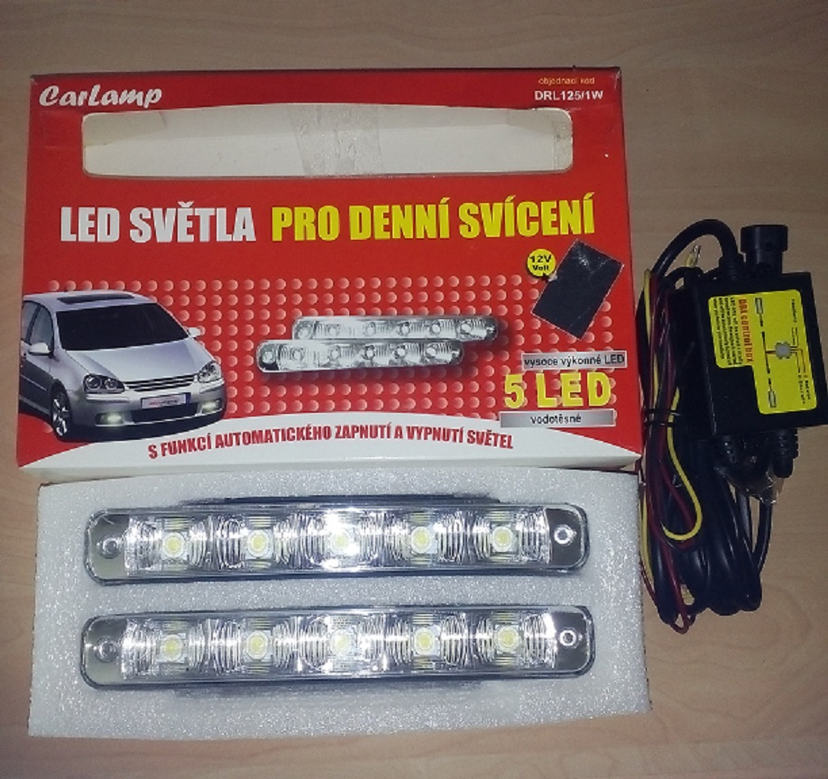 Světla carlamp pro denní svícení DRL-2x5 LED.12/24V.