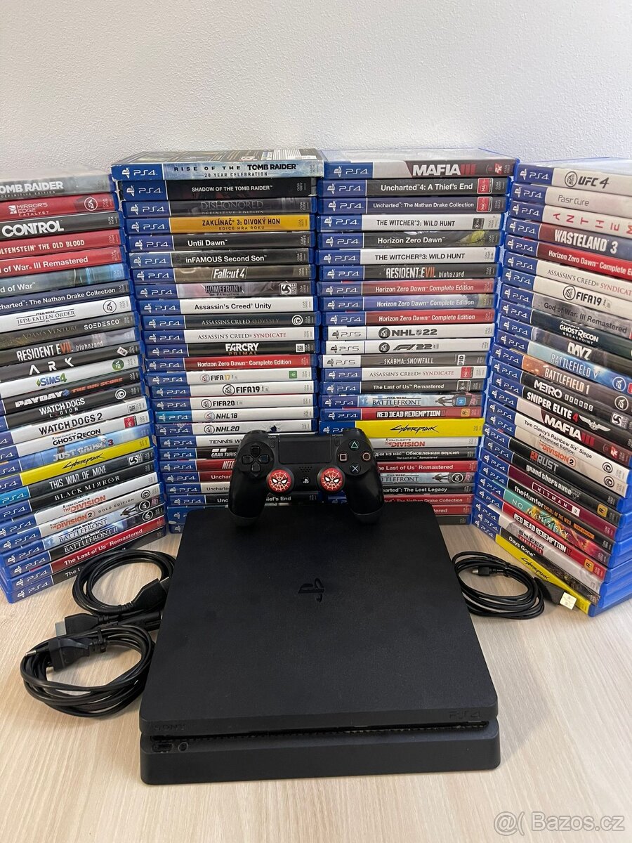 PS4 PlayStation 4 Slim 500 gb s jedním ovladačem