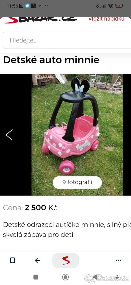 Detske auto minnie