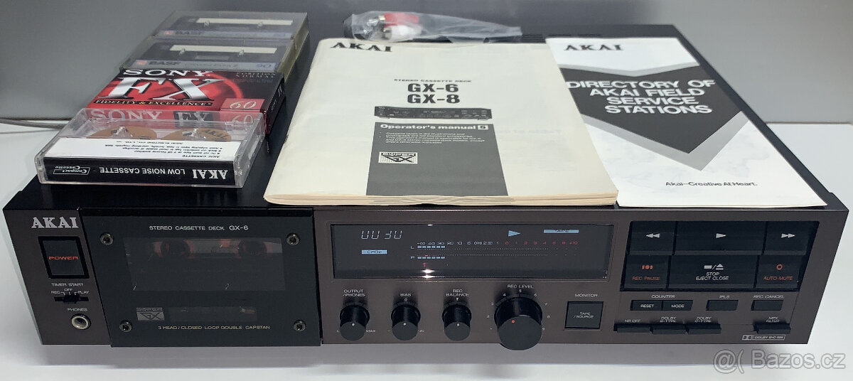 AKAI GX-6 Cassette Deck/ 3Head/ Dolby B-C/ HX-Pro