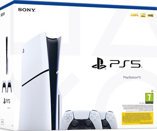 PlayStation 5 (Slim) + 2x DualSense Wireless Controller