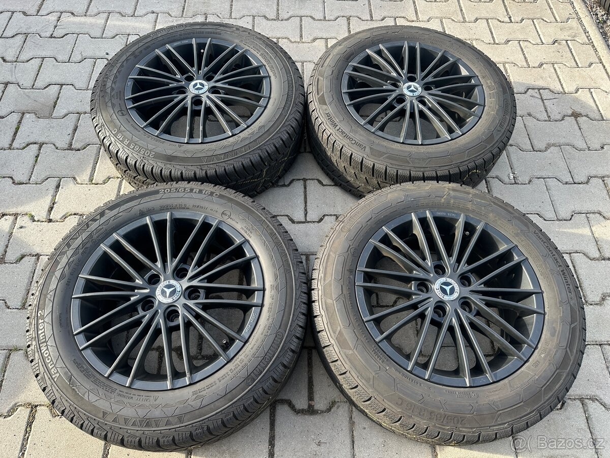 4x al kola 5x112 16 + pneu zimní 205/65 R16C