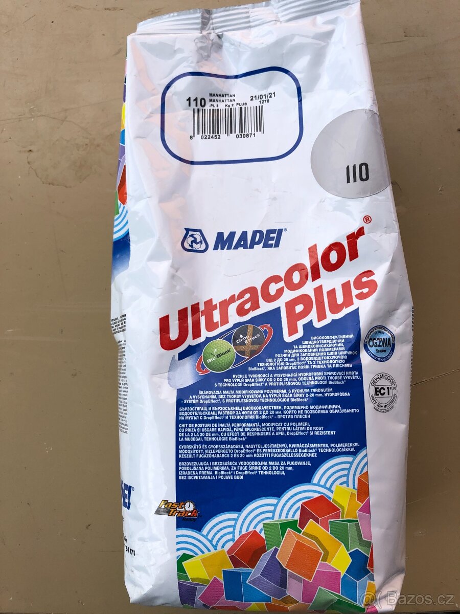 Spárovací hmota Mapei Ultracolor Plus  2 kg.