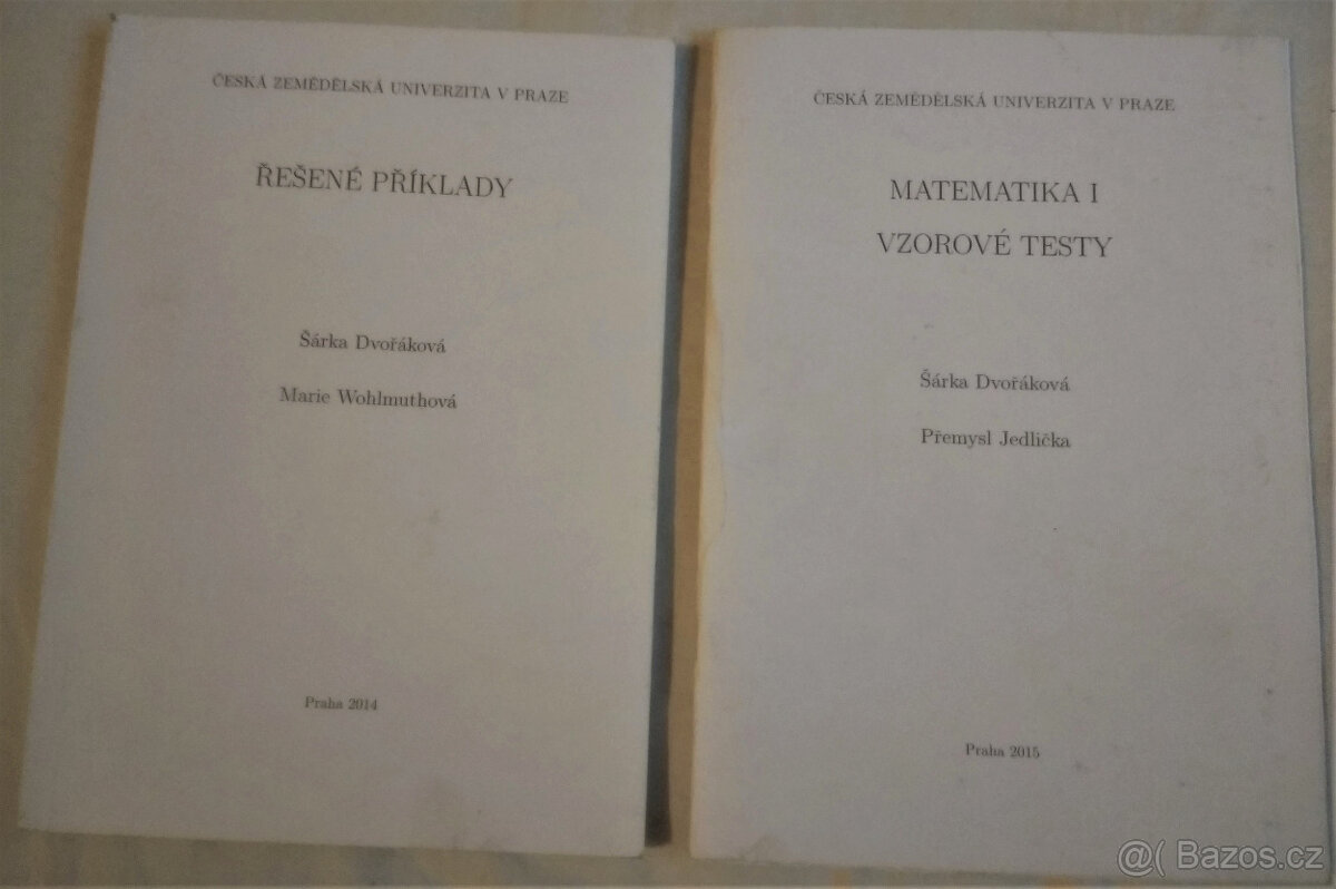 Matematika I, řešené příklady a vzorové testy