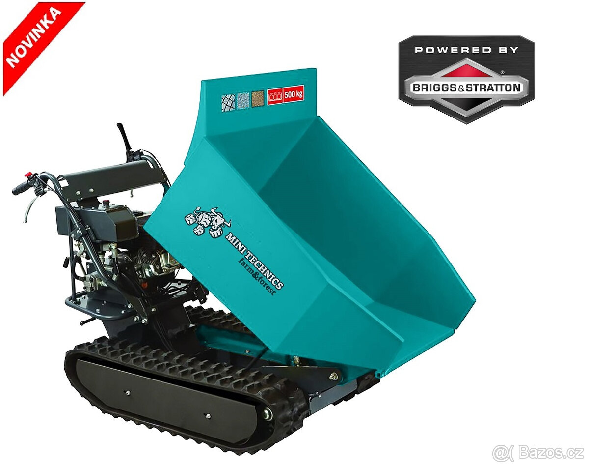 Hydraulický pásový dumper 500kg motor B&S s el. startetm